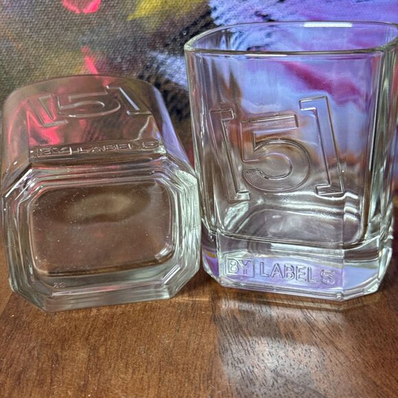 Label 5 Scotch Whisky Shot Glass Tumbler Rectangular Distinct Unique - Picture 3 of 9